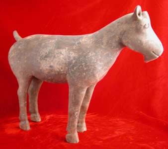 Han Terracotta Sculpture of a Goat, 206 BCE - 220 CE