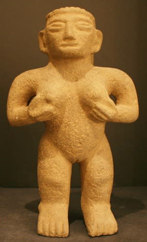 Basalt Standing Female, 500 CE - 1000 CE