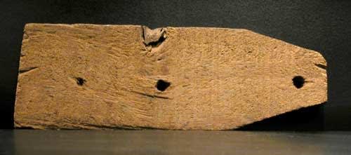 Egyptian Wooden Inscribed Mummy Tag, 200 BCE - 200 CE