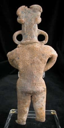 Tuxcacuesco-Ortices Style Colima Terracotta Sculpture of a Standing Man, 300 BCE - 100 CE