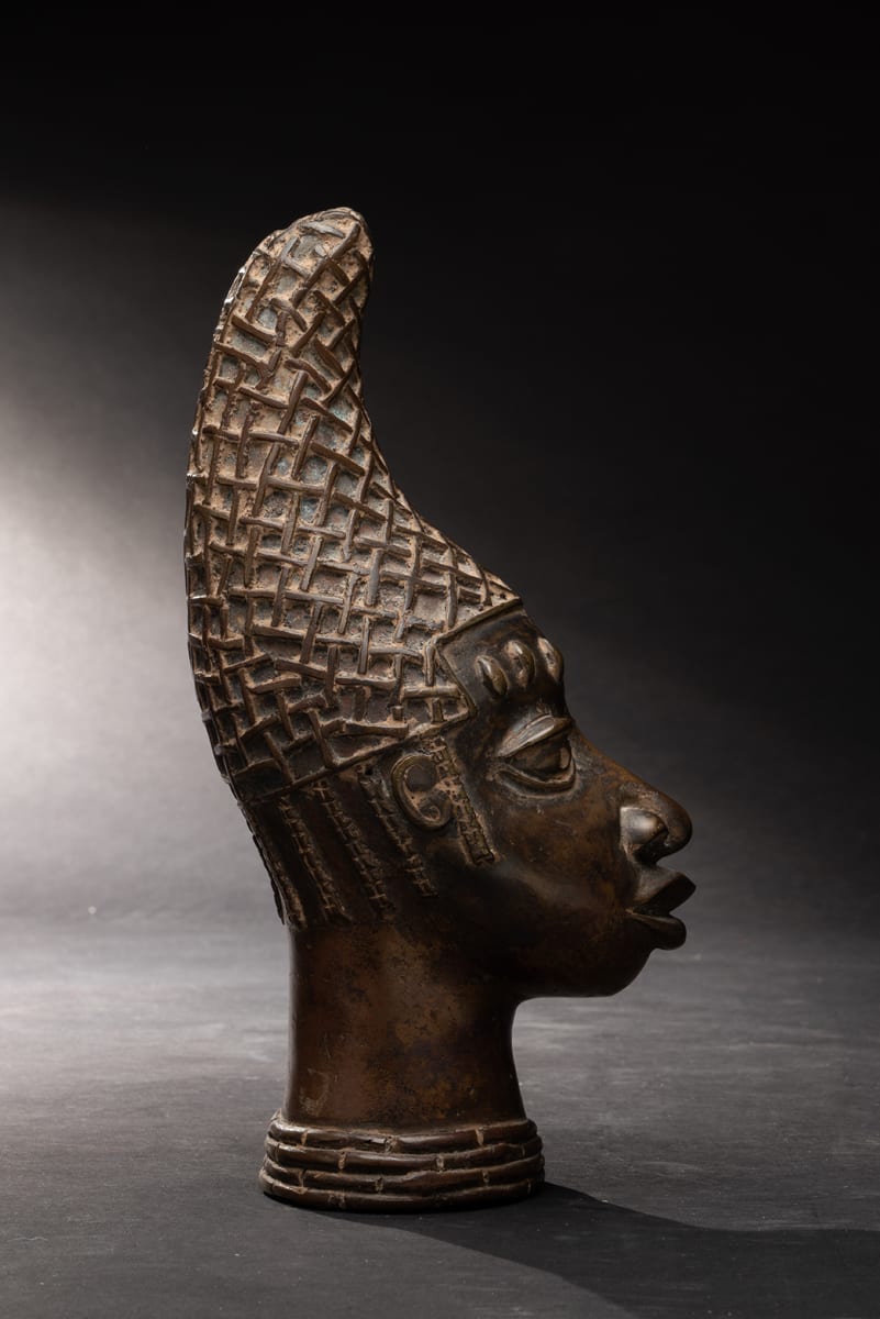 Benin Brass Head of an Iyoba, 18th Century CE - 19th Century CE