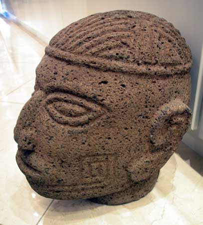 Basalt Trophy Head, 500 CE - 1000 CE