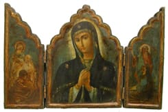 Triptych Featuring the Virgin, 19th Century CE