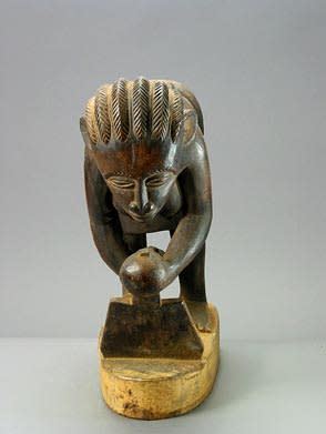 Senufo Wooden Woman with a Hoe, 20th Century CE