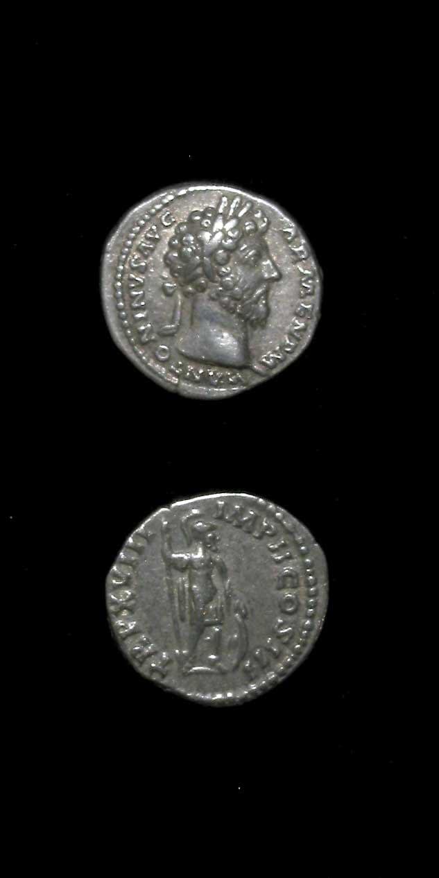 Silver Denarius of Emperor Marcus Aurelius, 161 CE - 180 CE
