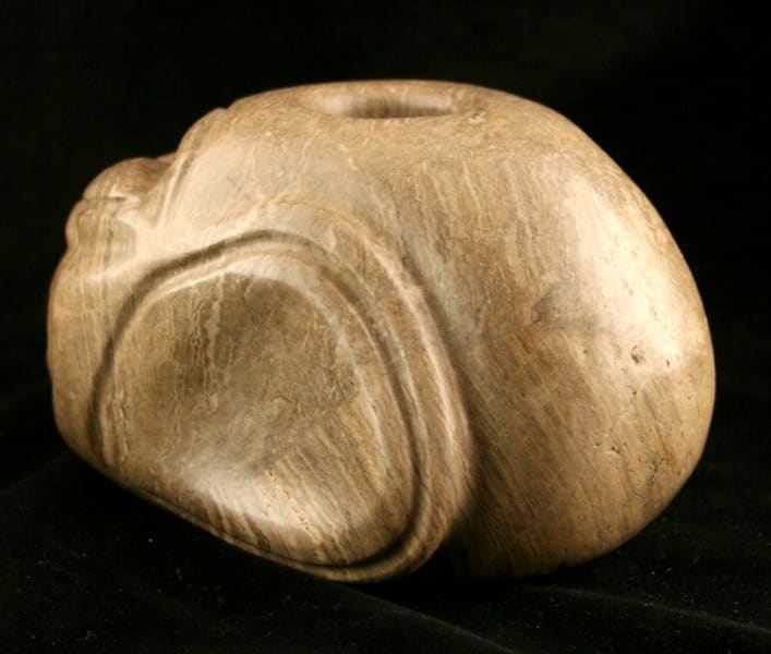 Stone Mace Head in the Form of a Monkey Head, 1000 CE - 1500 CE