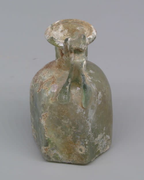 Roman Glass Jug With Looped Handle, 300 CE - 400 CE