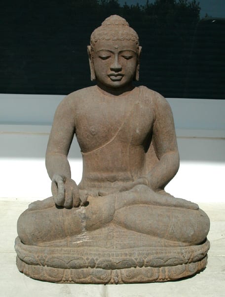Indonesian Basalt Sculpture of the Buddha, 16th Century CE - 19th Century CE