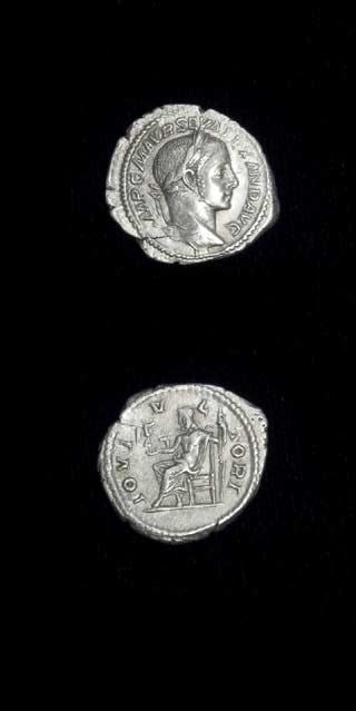 Silver Denarius of Emperor Severus Alexander, 224 CE