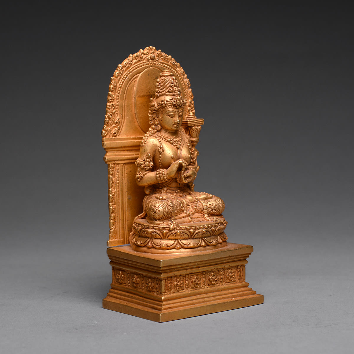 Indonesian Gold Sculpture of Prajnaparamita, 900 CE - 1300 CE