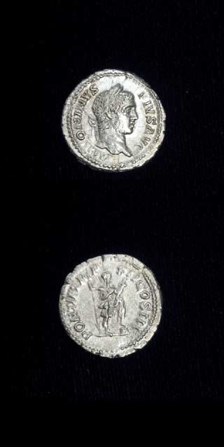 Silver Denarius of Emperor Caracalla, 200 CE - 210 CE