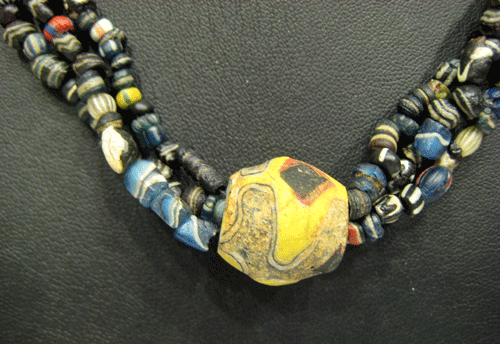 Mixed Black Glass Bead Necklace, 300 BCE - 300 CE