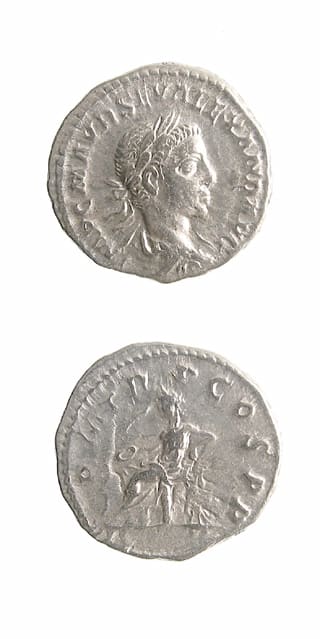 Silver Denarius of Emperor Severus Alexander, 222 CE - 228 CE