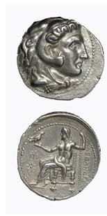 Macedonian Silver Tetradrachm of Alexander the Great, 319 BCE - 315 CE