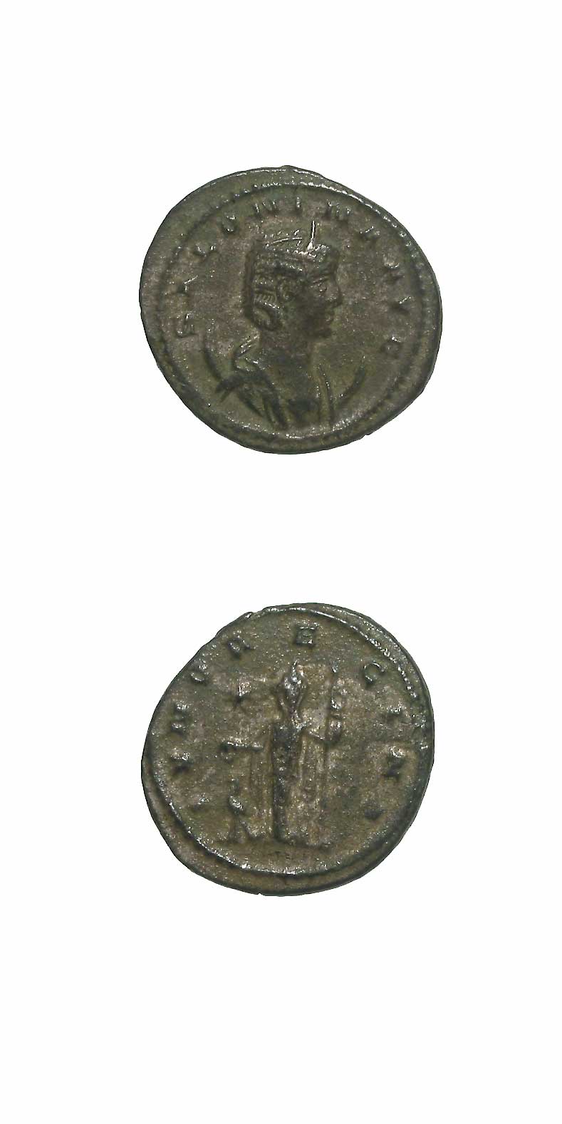 Silvered Antoninianus of Empress Salonina, 253 CE - 268 CE