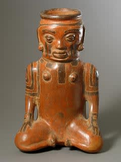 Rosales Zoned Engraved Human Effigy Vessel, 300 BCE - 300 CE