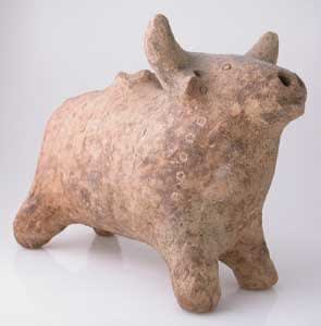 Bronze Age Terracotta Sculpture of a Bull, 2500 BCE - 1500 BCE