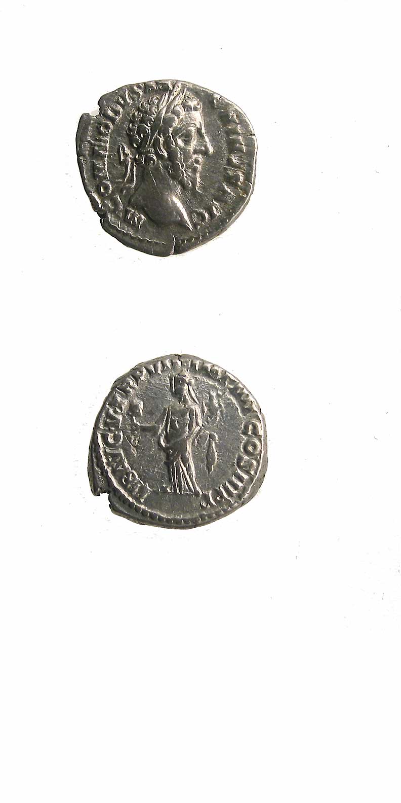 Silver Denarius of Emperor Commodus, 180 CE - 192 CE