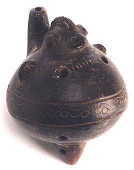 Guanacaste-Nicoya Avian Effigy Ocarina, 300 BCE - 300 CE