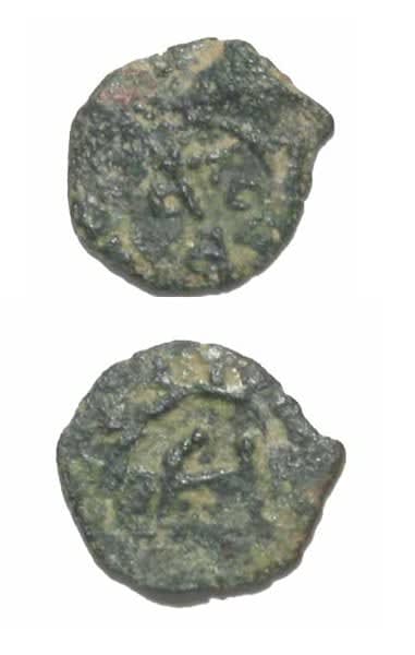 Jewish Bronze Prutah of King Herod the Great, 37 BCE - 4 BCE