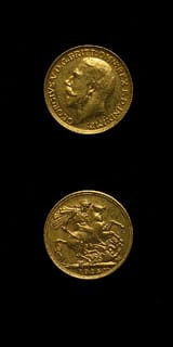 British Gold Sovereign of King George V, 1925 CE