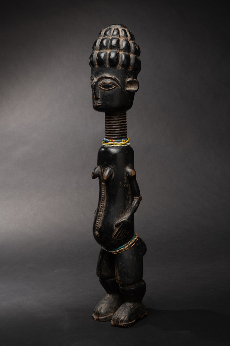 Asante Wooden Sculpture of a Woman, 20th Century CE