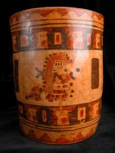 Babilonia Polychrome Cylindrical Vessel, 700 CE - 850 CE