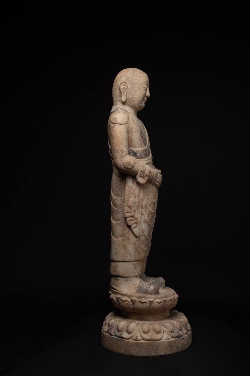 Tang Marble Standing Ananda, 618 CE - 907 CE