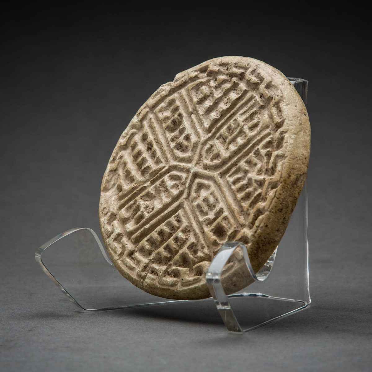 Moulded Terracotta Stamp, 800 CE - 1200 CE