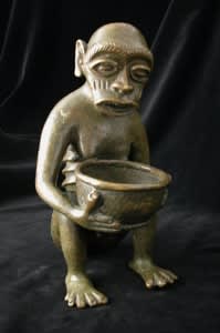 Yoruba Brass Sculpture of a Monkey, 20th Century CE