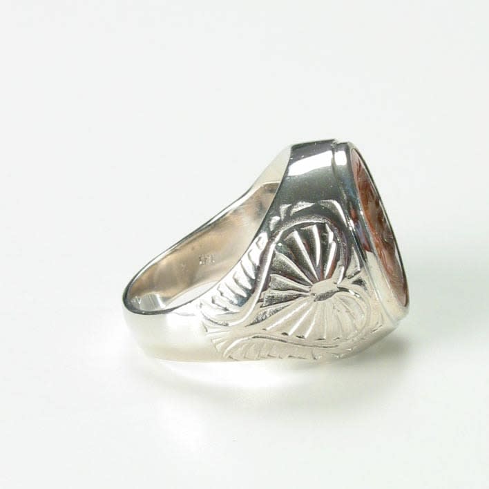 Roman Carnelian Intaglio of the Bust of an Emperor, 100 CE - 300 CE