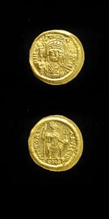 Byzantine Gold Solidus of Emperor Justin II, 565 CE - 578 CE