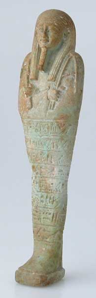 Faience Ushabti of the 26th Dynasty, 664 BCE - 525 CE