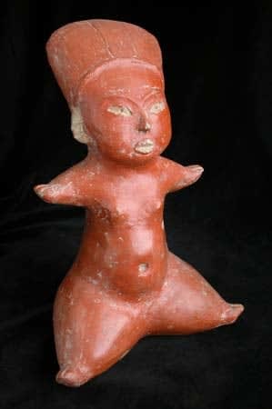 Olmecoid Sculpture of a Seated Woman, 1150 BCE - 550 CE