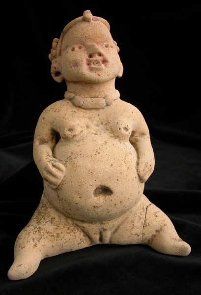 Mayan Seated Fertility Sculpture, 300 CE - 900 CE