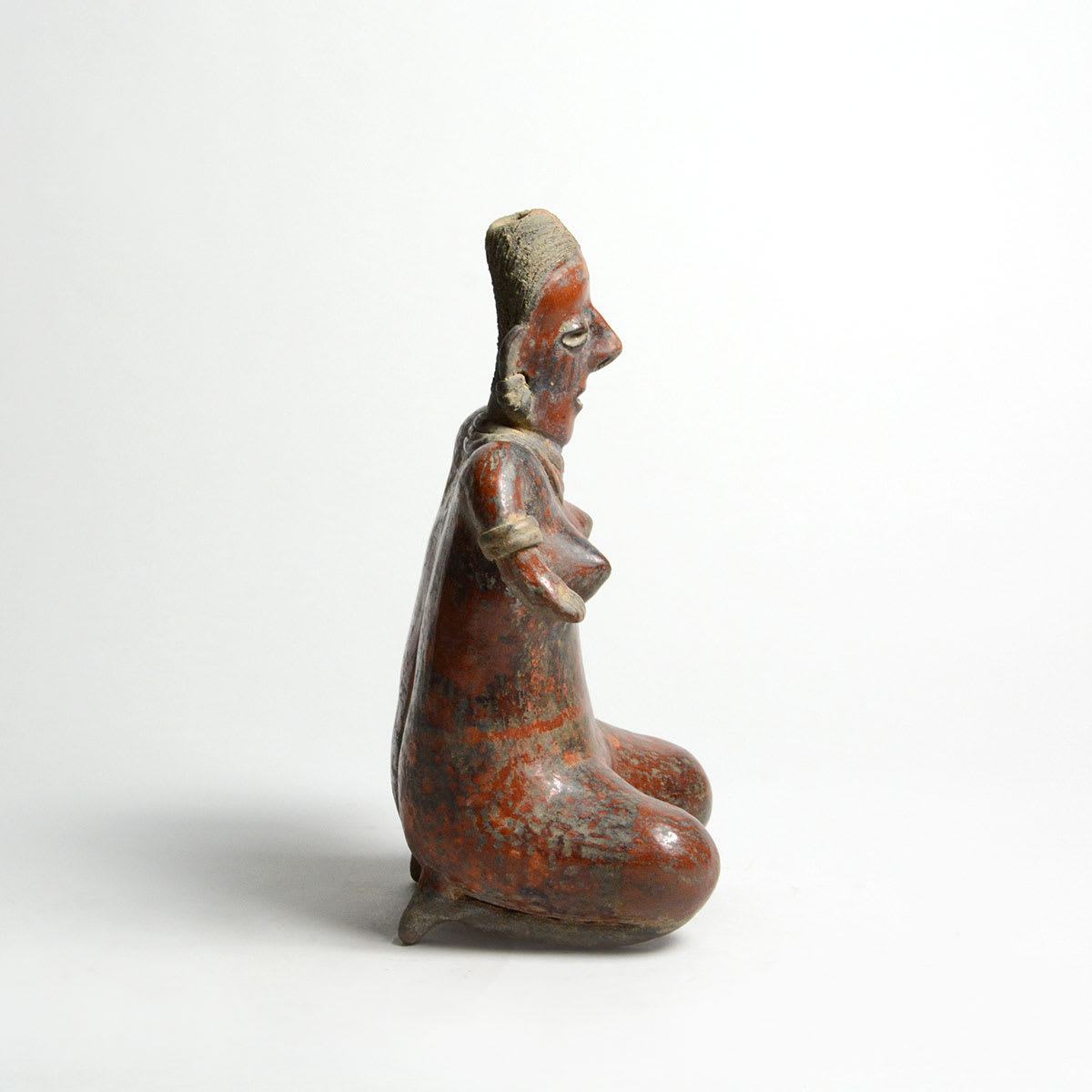 Nayarit Terracotta Sculpture of a Kneeling Woman, 300 BCE - 300 CE