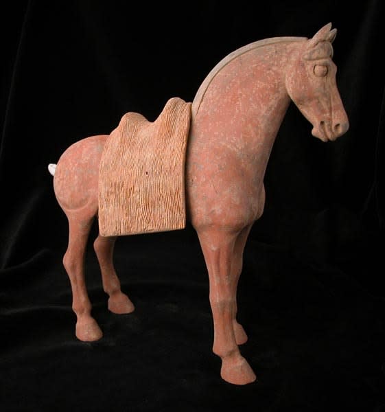Tang Sculpture of a Horse with Removable Saddle, 618 CE - 906 CE