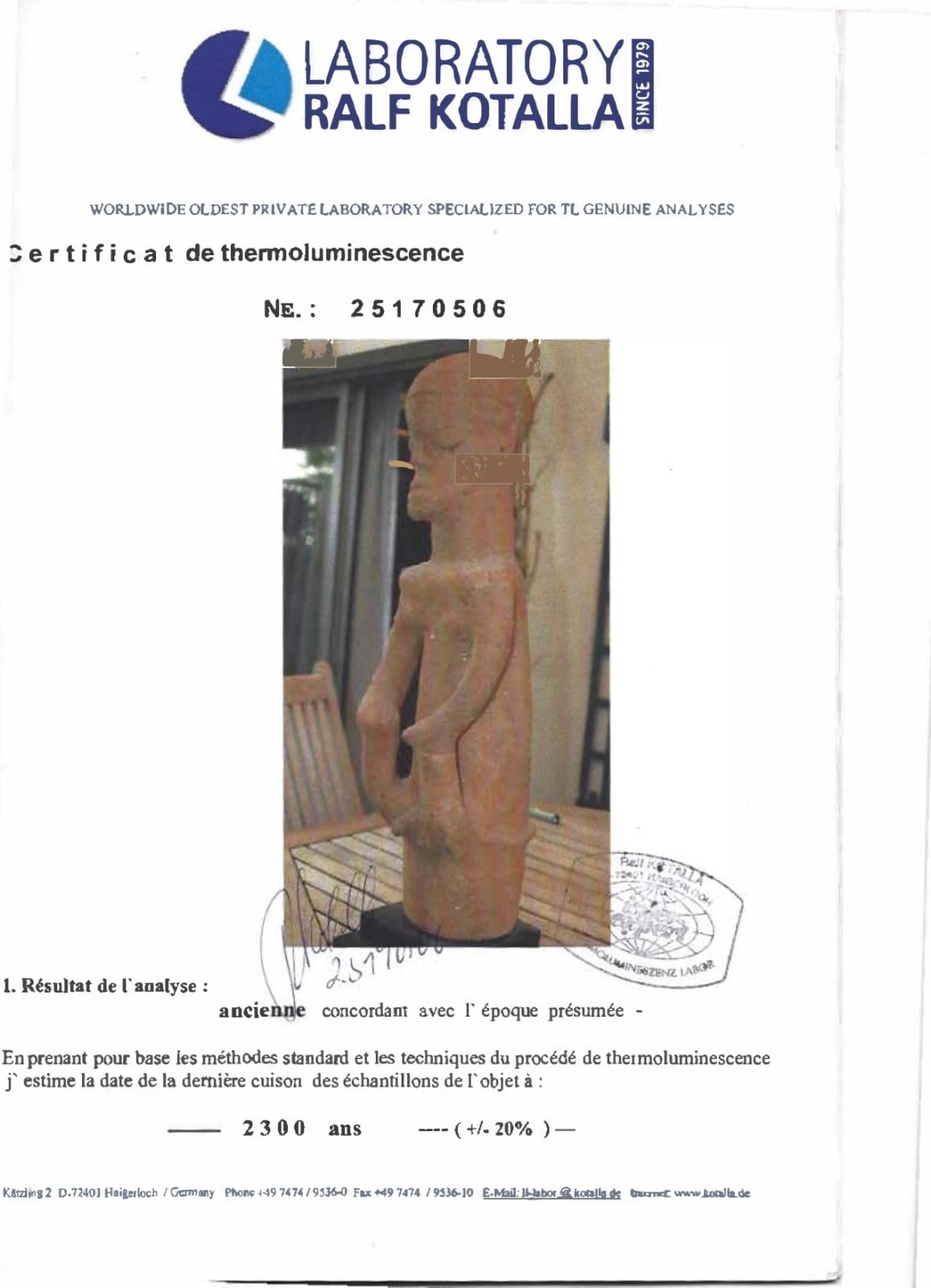 Katsina/Nok Sculpture of a Hermaphrodite, 200 BCE - 200 CE