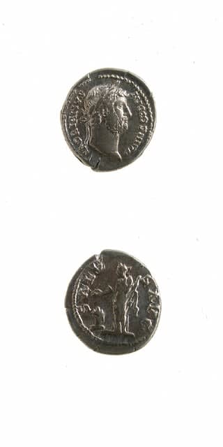 Silver Denarius of Emperor Hadrian, 134 CE - 138 CE