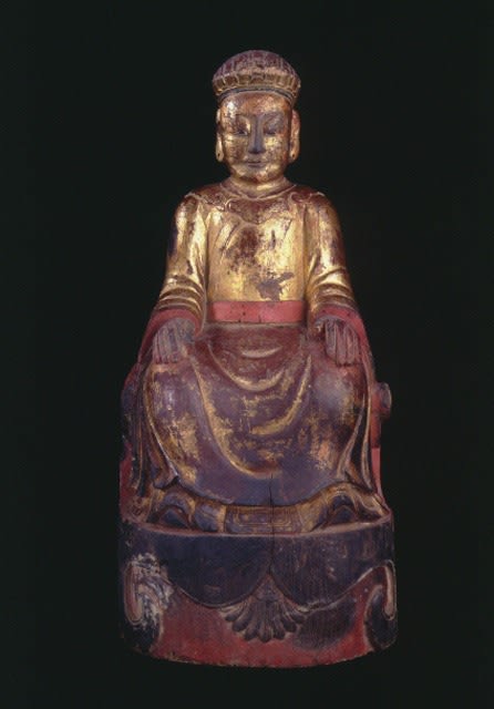 Ming Gilt Wooden Sculpture of a Folk Deity, 1368 CE - 1644 CE