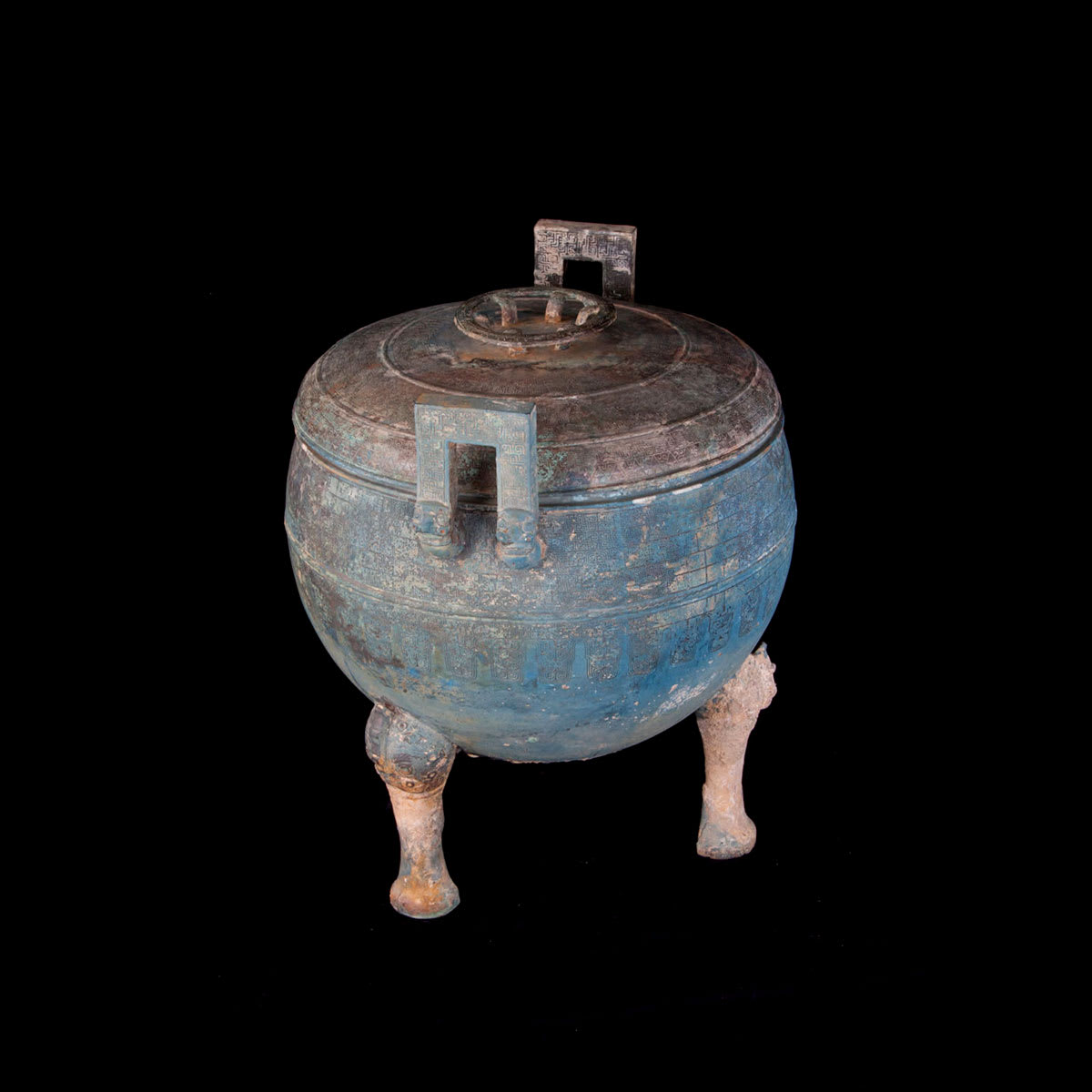 Eastern Zhou Bronze Ding with Lid, 770 BCE - 475 BCE