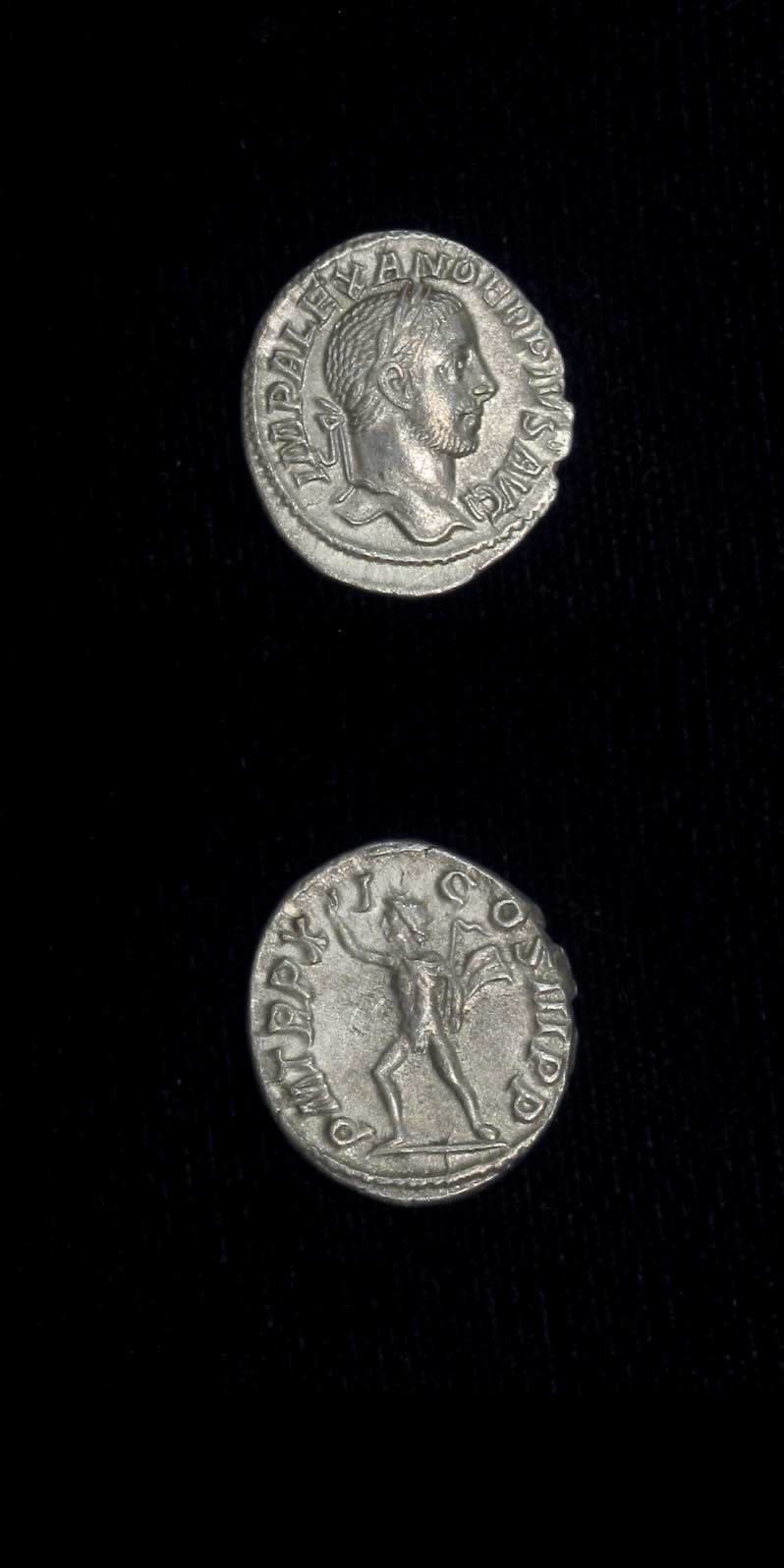 Silver Denarius of Emperor Severus Alexander, 231 CE - 235 CE