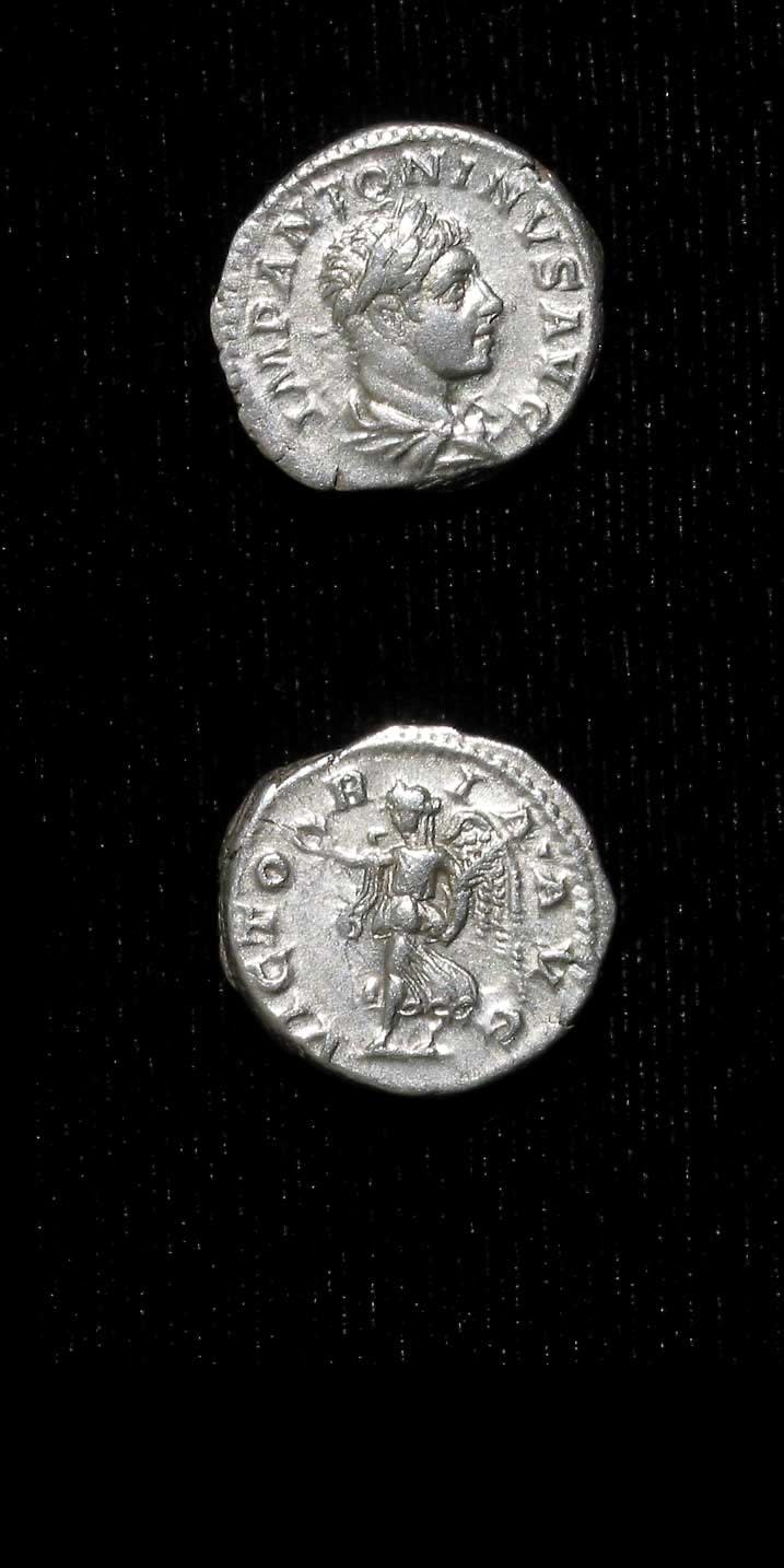 Silver Denarius of Emperor Elagabalus, 219 CE - 220 CE