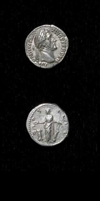 Silver Denarius of Emperor Antoninus Pius, 138 CE - 161 CE