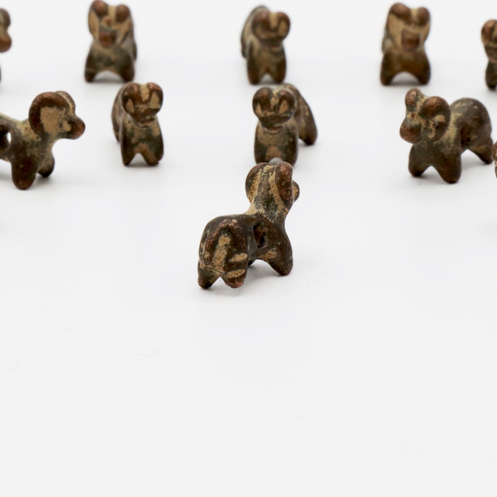 Set of Twenty-Seven Bactrian Beads, in the form of Rams, 3200 BC - 2800 BC