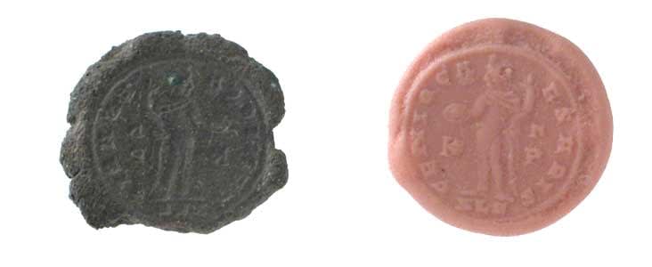 Roman Counterfeiter's Coin Mold, 250 CE - 350 CE