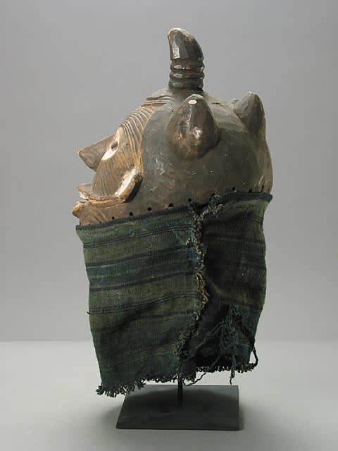 Igbo Wooden Mask with Cloth Covering, 20th Century CE