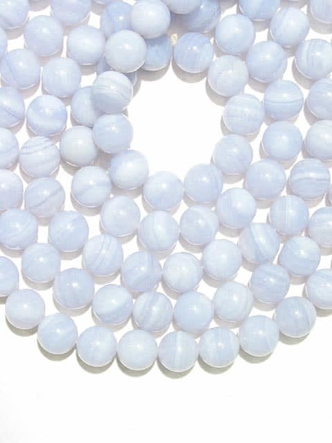 Blue Lace Agate Bead Necklace