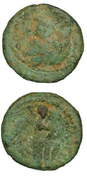 Judaea Capta Bronze Coin Minted Under Herod Agrippa II, 55 CE - 95 CE