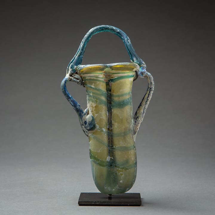 Roman Double Cosmetic Glass Tube, 4th Century CE - 6th Century CE